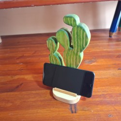 Portacellulare in legno intagliato a mano – Fico d’India design