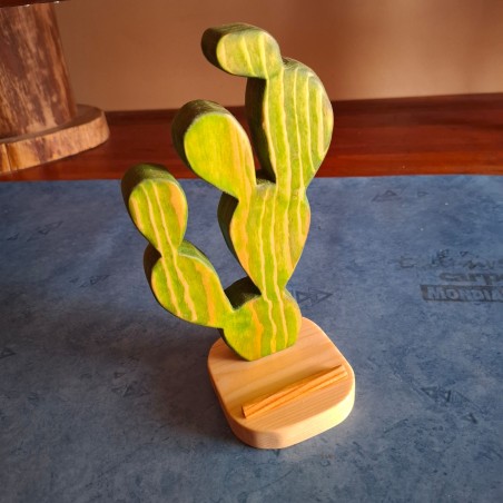 Portacellulare in legno intagliato a mano – Fico d’India design