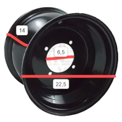 CERCHIO 8'' ANTERIORE NERO 4 FORI ORIGINALE NCX