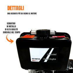 Motore Completo Diesel 10 HP con Avviamento Elettrico Toro Motori tipo Yanmar TMYD186 Conico 23mm