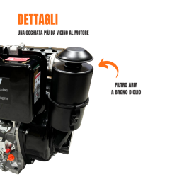 Motore Completo Diesel 10 HP con Avviamento Elettrico Toro Motori tipo Yanmar TMYD186 Conico 23mm