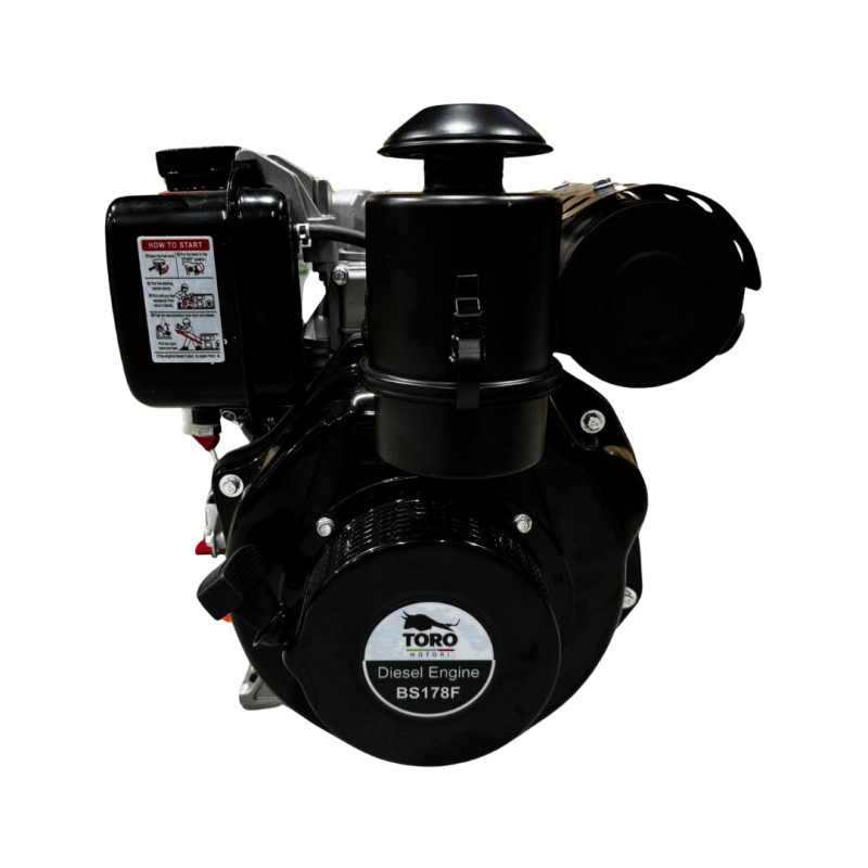 MOTORE COMPLETO DIESEL 7 HP CON AVVIAMENTO A STRAPPO TORO MOTORI TIPO YANMAR TMYD178 CONICO 23mm