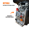 Motore Completo Diesel 7 HP con Avviamento a Strappo Toro Motori tipo Yanmar TMYD178 Conico 23mm