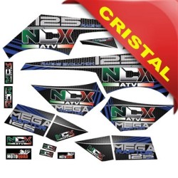 Kit Grafiche Ncx Mega Raptor Blu In Cristal
