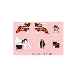 Adesivi Originali Arancioni Per Pit Bike Kayo Tt125
