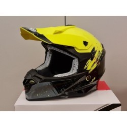 Casco Motocross One Helmets Racing Moto Giallo Fluo Nero