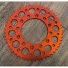 CORONA 51 DENTI PASSO 520 PER CROSS 125cc 2T IN ERGAL ARANCIONE RACING