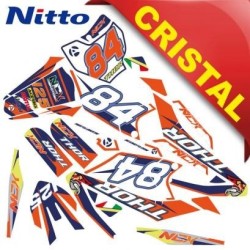 KIT GRAFICHE NCx THOR 125cc 17/14 ARANCIO / BLU IN CRISTAL NITTO ®