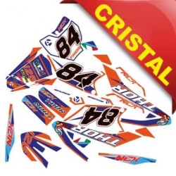 KIT GRAFICHE NCx THOR 125cc 17/14 ARANCIO / BLU / NERO IN CRISTAL