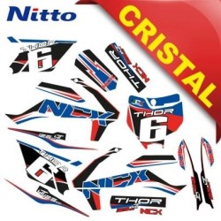 KIT GRAFICHE NCx THOR 125cc 14/12 ROSSO / BLU IN CRISTAL NITTO ®