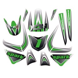 KIT GRAFICHE NCx SPARK 250W VERDE IN PVC 55 micron