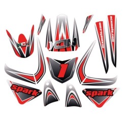 KIT GRAFICHE NCx SPARK 250W ROSSO IN PVC 55 micron