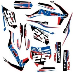KIT GRAFICHE NCx THOR 50 BLU ROSSO NERO IN PVC 55 micron