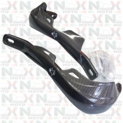 Coppia Paramani Motard Simil Carbonio Pitbike