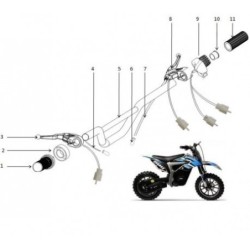 set MANOPOLE + ACCELERATORE 24v MINICROSS ELETTRICO manopola destra + sinistra