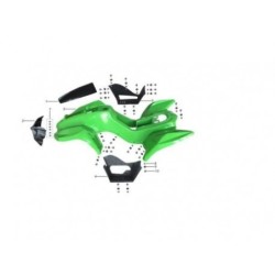 KIT CARENE COMPLETO QUAD KAYO SPACE 70cc PEDANE INCLUSE - miniquad atv