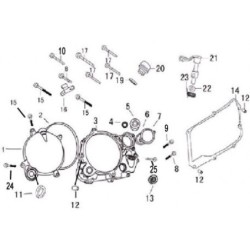CARTER COPRI FRIZIONE 170cc + GUARNIZIONE - blocco motore pit bike krz 170 kayo 4 tempi