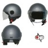 CASCO MOTO tg L DEMI JET ONE LIFT TITANIO OPACO PICCOLO E LEGGERO SCOOTER VESPA
