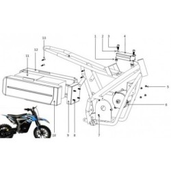 CONTENITORE BOx per 2 BATTERIE PER MINICROSS ELETTRICO LION