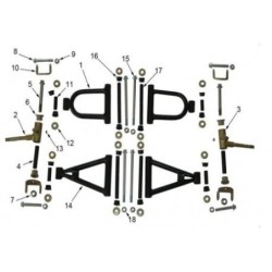coppia BOCCOLE perno ruote anteriori quad miniquad 4 tempi 110cc