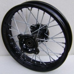 CERCHIO SCORPION 14" PIT BIKE POSTERIORE PERNO RUOTA DA 12mm 30 RAGGI PER GOMME 90/100-14 ATTACCO SDG