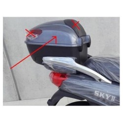 PLASTICA SUPERIORE PORTAPACCHI BAULETTO POSTERIORE - bici elettrica scooter sky II tipo z-tech