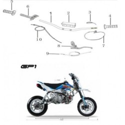 SPUGNA PROTEZIONE MANUBRIO BASSO MOTARD KAYO GP1 RACING - pit bike stradale minimoto paracolpi