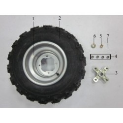 MOZZO POSTERIORE QUAD ATV 250cc PANTERA CERCHIO GOMMA