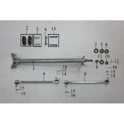 01pz BRACCETTO DI STERZO QUAD 250CC PANTERA REGISTRO CONVERGENZA