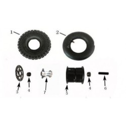 Mozzo Ruota + Cuscinetto 6000 Anteriore Miniatv Raptor 49cc 2 Tempi