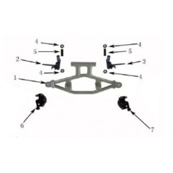 1Cp Perno Supporto Mozzo Ruota Cerchio 4" Miniquad Raptor 49cc 2 Tempi Miniatv