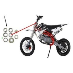 Bulloni Cuscinetti Serie Sterzo Pit Bike Completa Calotte Ghiera Sfere Manubrio Scorpion Cuscinetti D. Interno 22.5 E 24