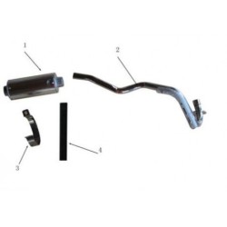 MARMITTA COMPLETA PIT BIKE SCORPION - cross racing completa di terminale scarico