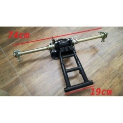 ASSE ASSALE QUAD 125CC 8" - completo carro mozzi mozzo 4 fori corona disco