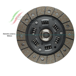 Disco Frizione Con Parastrappi Trattore Kubota L5000 B6000 Ricambio 14 (20X18) Diametro 184Mm