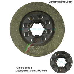 Ricambio Disco Frizione Mozzo Alto Motozappa Casorzo Cu7 6 (30X26) Diametro 110Mm