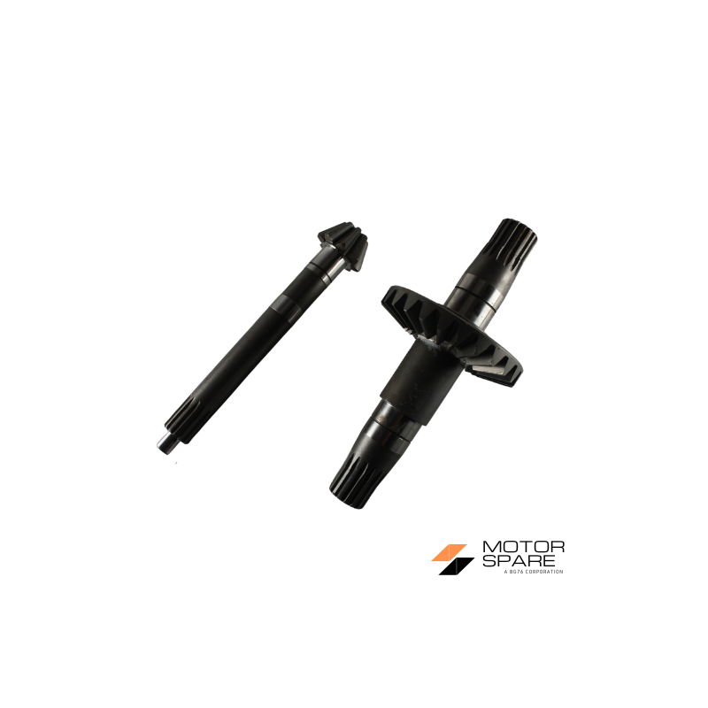 Coppia Conica Pignone Corona Albero Asse Integrale Motocoltivatore Carrarino Denti 8 25