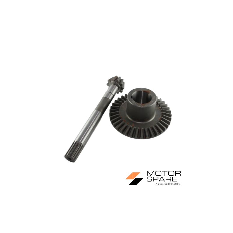 Coppia Conica Pignone Corona Motocoltivatore Agria 1900 3800 Denti 10 38