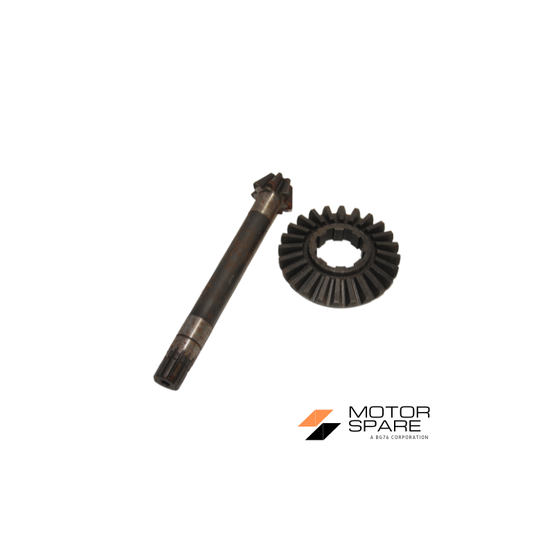 Coppia Conica Inferiore Pignone Corona Motozappa Barbieri Ghepard Denti 7 24 Rif. Orig. 6802502+680250