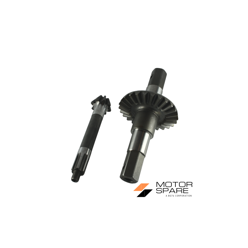 Coppia Conica Pignone Corona Asse Motozappa Brumi Rekord Denti 8 26 Esagono 30mm