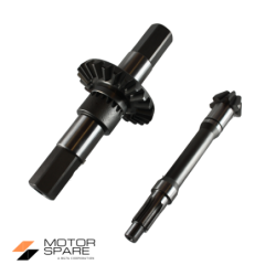 Coppia Conica Pignone Corona Albero Asse Integrale Nuovo tipo Motozappa Brumi Simplex Denti 7 23 Esagono 30mm