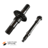 Coppia Conica Pignone Corona Albero Asse Integrale Nuovo tipo Motozappa Brumi Simplex Denti 7 23 Esagono 30mm