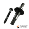 Coppia Conica Pignone Corona Albero Asse Motozappa Brumi Universal Denti 7 22 Esagono 27mm