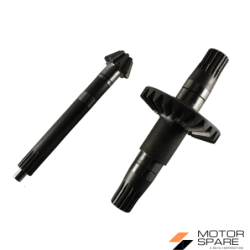 Coppia Conica Pignone Corona Albero Asse Integrale Motocoltivatore Carrarino Denti 8 25