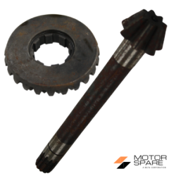 Coppia Conica Inferiore Pignone Corona Motozappa Barbieri Ghepard Denti 7 24 Rif. Orig. 6802502+680250
