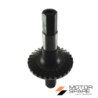 Coppia Conica Pignone Corona Albero Asse Motozappa Brumi Minirekord Denti 9 30 Esagono 30mm