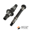 Coppia Conica Pignone Corona Albero Asse Motozappa Brumi Pulce Denti 10 18 Esagono 19mm