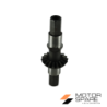 Coppia Conica Pignone Corona Albero Asse Motozappa Brumi Pulce Denti 10 18 Esagono 19mm