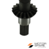 Coppia Conica Pignone Corona Albero Asse Motozappa Brumi Pulce Denti 10 18 Esagono 19mm