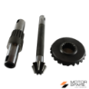 Coppia Conica Pignone Corona Albero Asse Porta Fresa Motozappa MAG J52